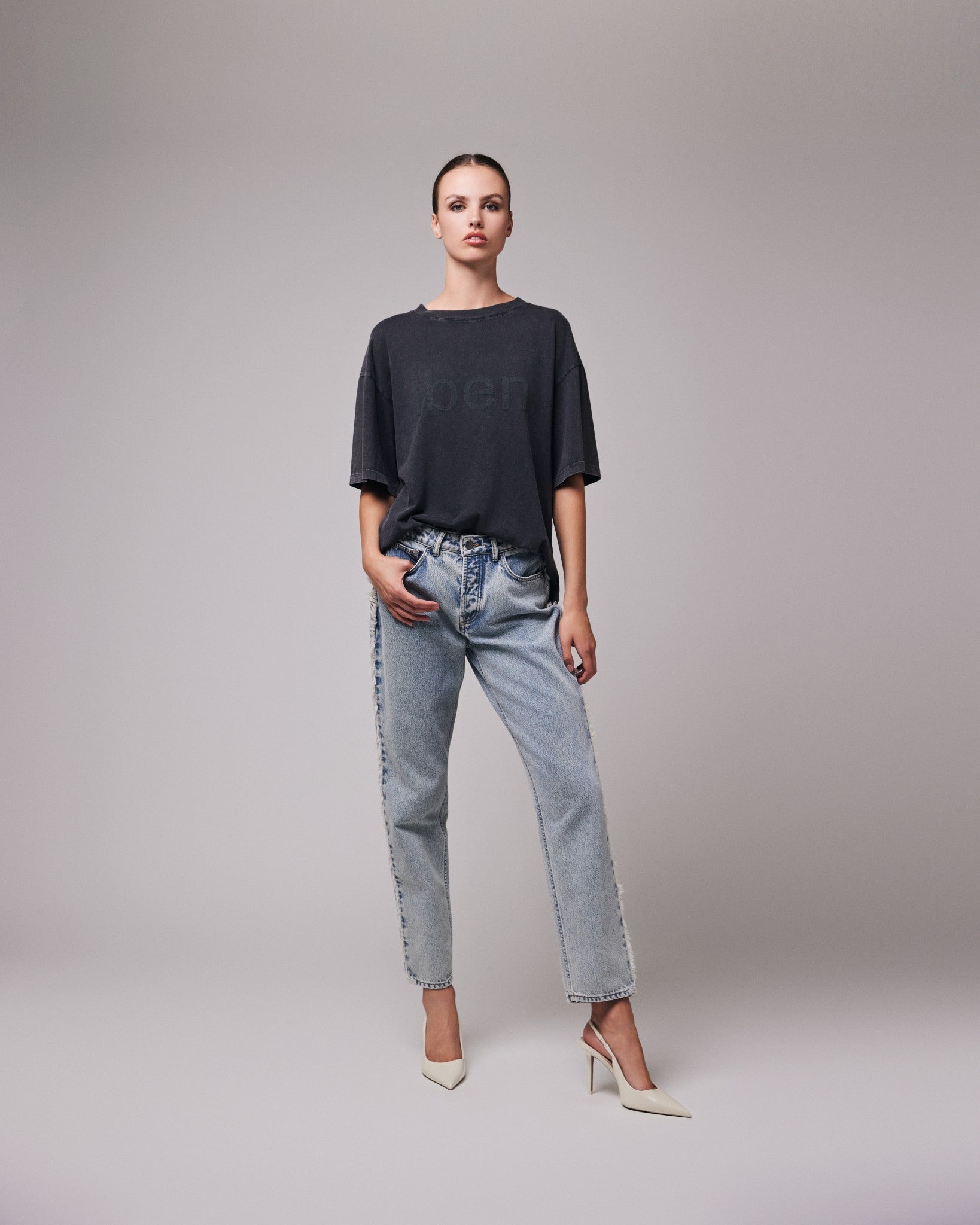 Vintage blue- styled with Rocky tee