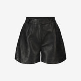 EMBOSSED LEATHER SHORTS